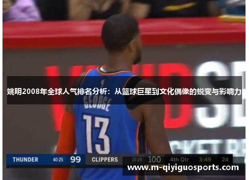姚明2008年全球人气排名分析：从篮球巨星到文化偶像的蜕变与影响力